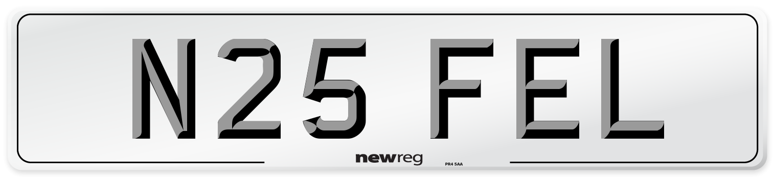 N25 FEL Number Plate from New Reg
